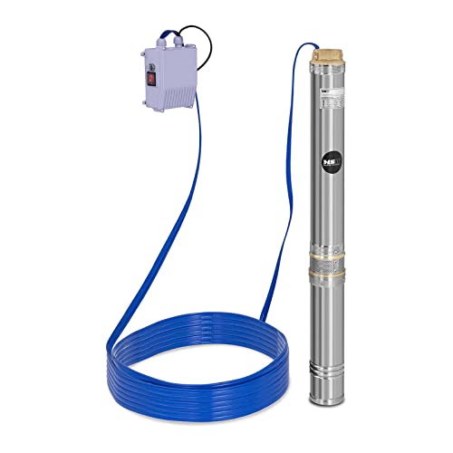 4 Zoll Tiefbrunnenpumpe MSW-SPP48-110 für 10.800 l/h und 54 m Förderhöhe mit Schaltkasten