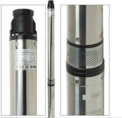 3,5 Zoll Tiefbrunnenpumpe 400 V für 4200 l/h und 95 m Förderhöhe