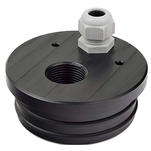 Brunnendeckel für DN 100 mm Brunnenrohr mit 1 Zoll (32 mm) Gewindeanschluss