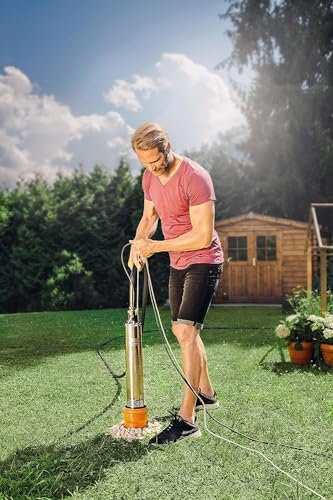 4 Zoll Tiefbrunnenpumpe GC-DW 1000 N für 6500 l/h und 45 m Förderhöhe mit Rückschlagventil von Einhell - 3