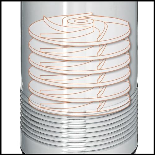 4 Zoll Tiefbrunnenpumpe GC-DW 1000 N für 6500 l/h und 45 m Förderhöhe mit Rückschlagventil von Einhell - 5