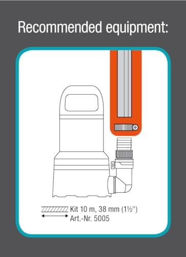 Gardena Klar-/Schmutzwasser-Tauchpumpe 19500 Aquasensor: Kombi-Entwässerungspumpe mit 19.500 l/h Fördermenge, Aquasensor-Funktion, Flachabsaugung bis 1 mm und 35mm Korngröße, 860 W (09049-20) - 7