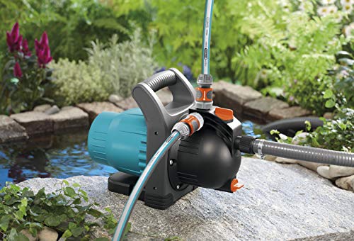 Gardena Classic Gartenpumpe 3500/4: Bewässerungspumpe für den Einsatz im Freien mit 3600 l/h Fördermenge, 800 W Motor, mit Wasser-Ablassschraube, wartungsfrei, doppeltes Dichtungssystem (1709-20) - 10