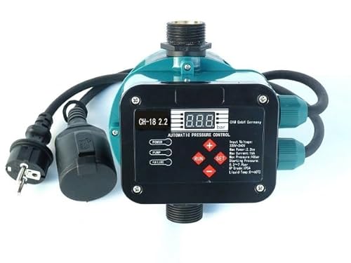 CHM GmbH® Digitale vollautomatische Pumpensteuerung für Pumpen bis 2,2 KW, Einschalt Druck 0,3-7,9 Bar einstellbar - 3