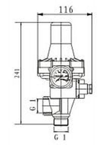 Agora-Tec® Durchflusswächter at-DWv-3 mit Kabel, Pumpen Druckschalter zur Pumpensteuerung für Kreisel-, Tauch- Tiefbrunnenpumpen mit max: Betriebsdruck von 7 bar - 8