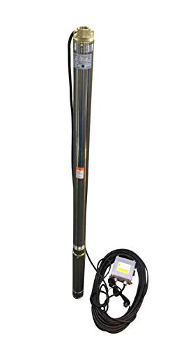 Tiefbrunnenpumpe INOX 2,5 Zoll 550 Watt mit Schaltbox 2700 L/h Förderhöhe: 82 Meter. Max Druck: 8,3 bar. Rohranschluss 1 Zoll Innengewinde. - 2