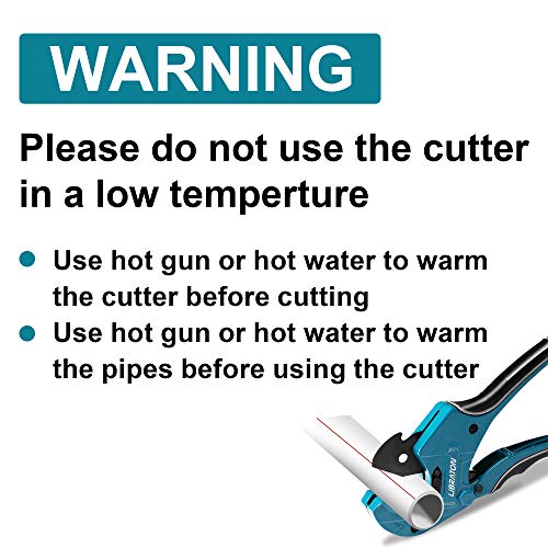 Libraton Rohrschneider Kunststoff, PVC Rohrschneider 42mm Ø, Rohrabschneider mit Ersatzklinge, Kunststoff Rohr Abschneider, Rohr Schere, Rohrschneider,–von PVC/PE/PU/PP/PEX/PPR/PPE - 6
