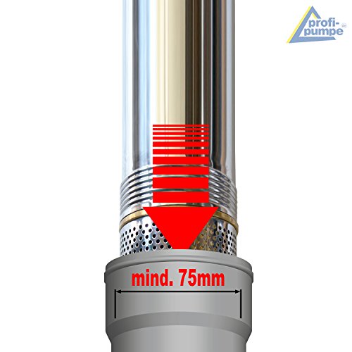 AMUR Sonderangebot! 250Watt-2,5Zoll - TAUCHPUMPE BRUNNENPUMPE Brunnen-Star-250-5 - Die SCHLANKE TIEFBRUNNENPUMPE mit hoher Leistung! - 4