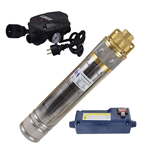 Agora-Tec Zisternentauchpumpe inklusive Druckschalter mit 6,1 bar Maximaldruck und 3000 l/h Förderleistung