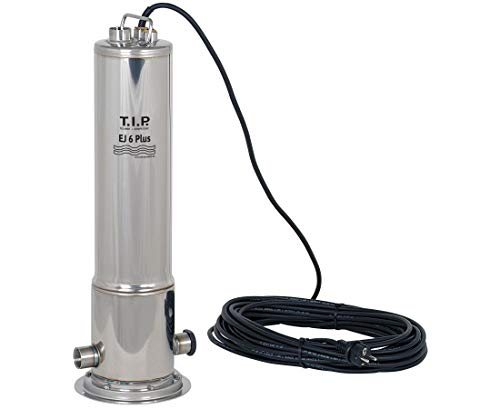 T.I.P. 30170 Zisternen-Tauchdruckpumpe Edelstahl EJ 6 Plus, bis 6.300 l/h Fördermenge & 30241 Elektronische Pumpensteuerung BRIO 2000 M, für alle Tauchdruck-, Tiefbrunnen-, Zisternen- und Gartenpumpen - 2